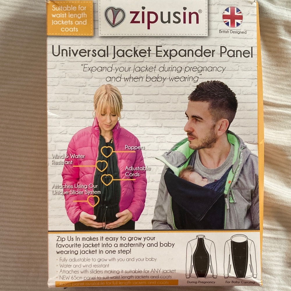 Zipusin Universal Jacket Extender panel (for maternity or baby wearing)